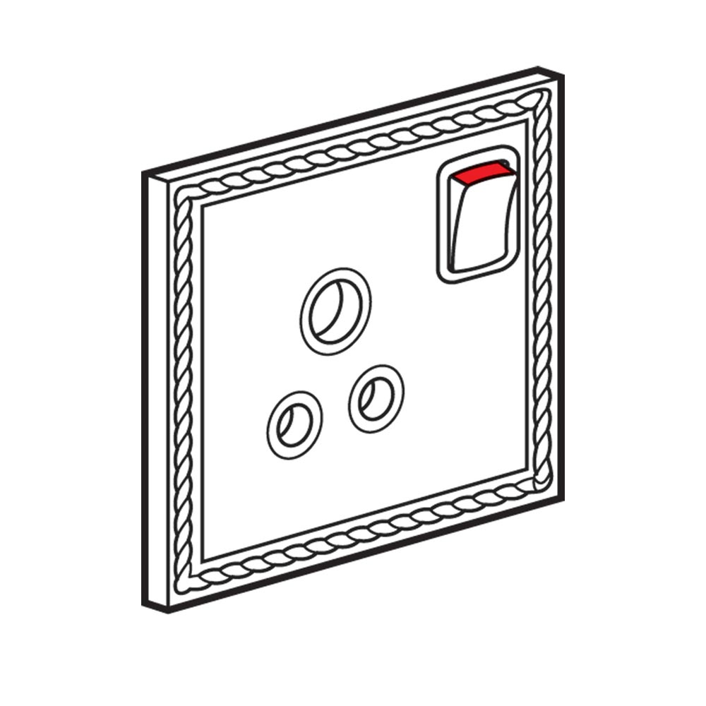 Tenby Socket outlet 15 A - 250 V 1 gang - switched Gold
