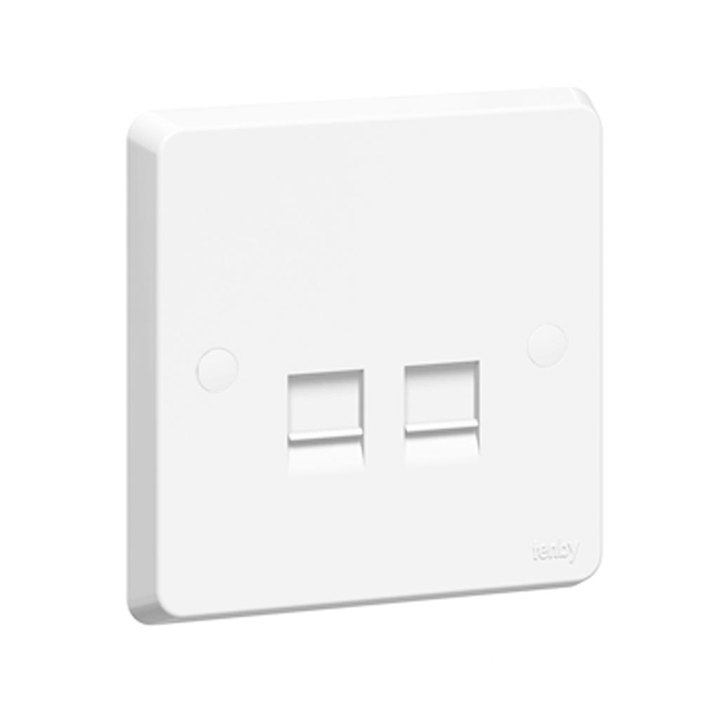 Tenby Data sockets RJ 45 double white