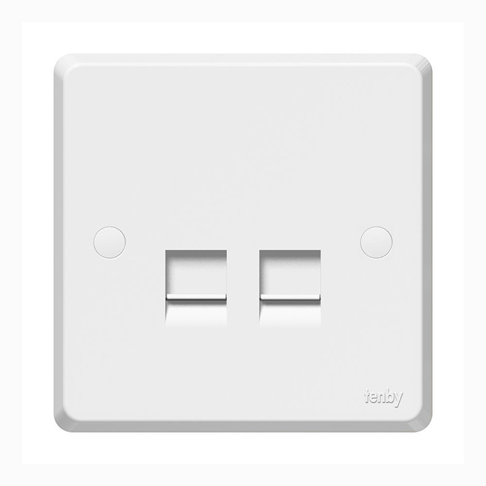 Tenby Data sockets RJ 45 double white